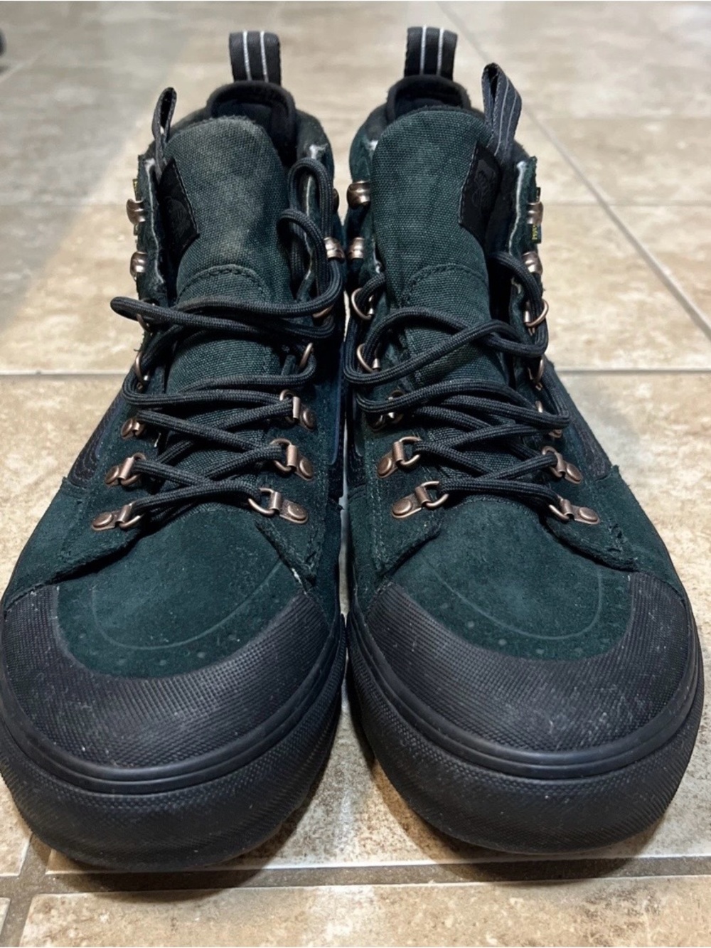 Vans MTE-2 Sk8-Hi Emerald Green Suede High-Top Sneakers Men’s Size 9.5 - Picture 2 of 8